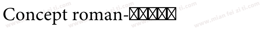 Concept roman字体转换